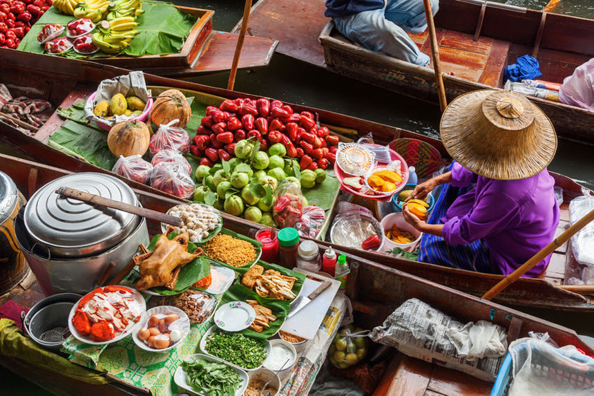 Bangkok Floating Markets food