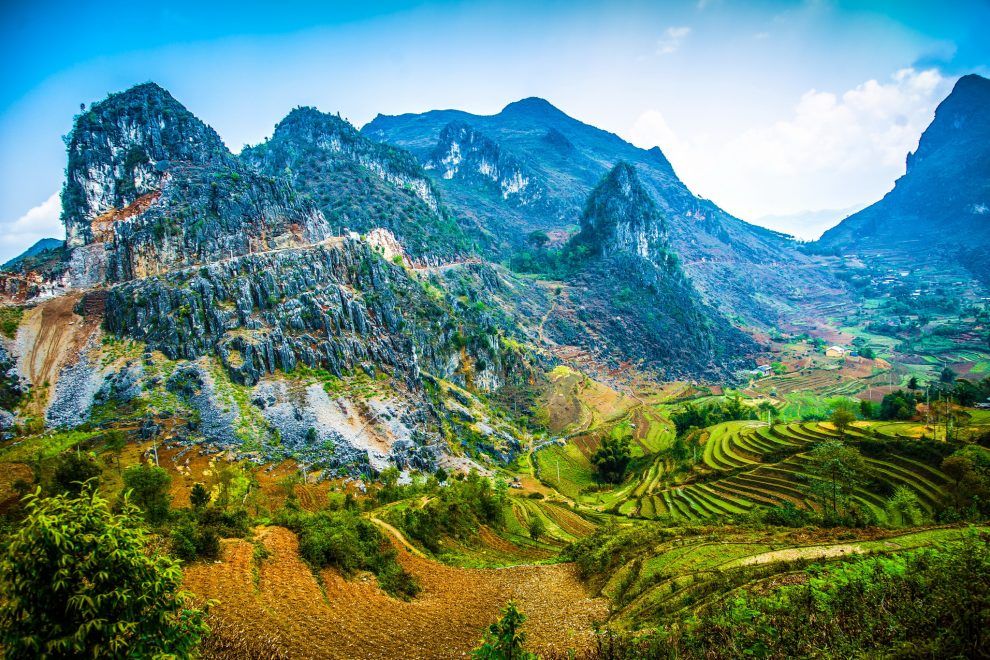 Striking landscape of Dong Van Karst region