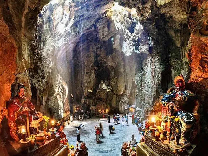 Overview of the Marble Mountains in Da Nang