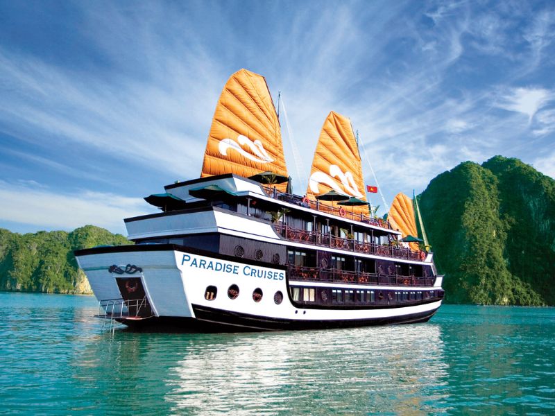 Scenic view of Halong Bay from a boat tour