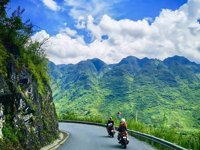Winding Vietnam mountain roads in Ha Giang