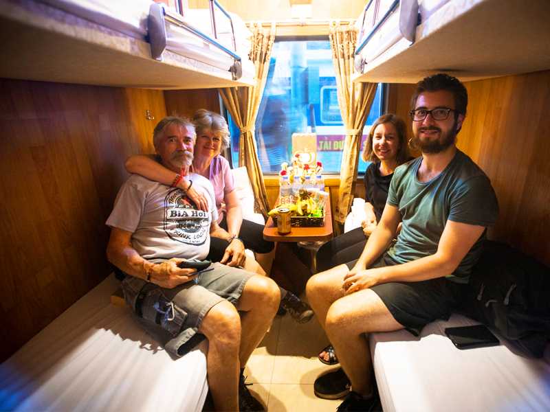 Interior of a Sapa night train cabin