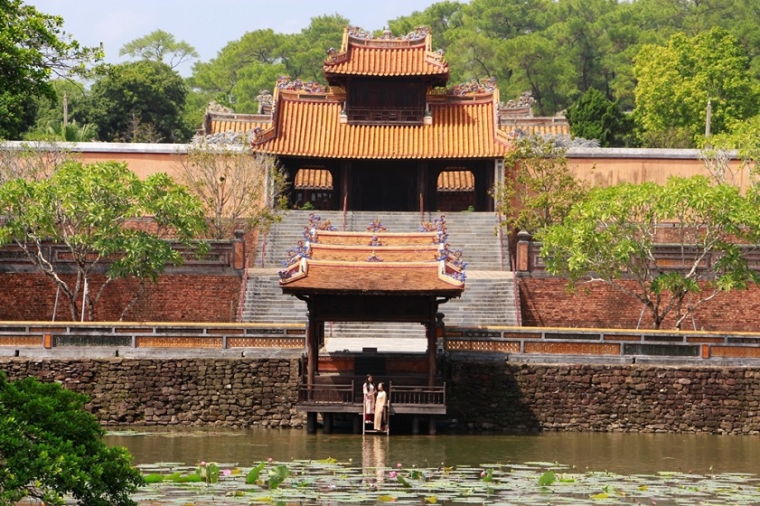 Lakeside view of Tu Duc Tomb, part of Hue Royal Tombs