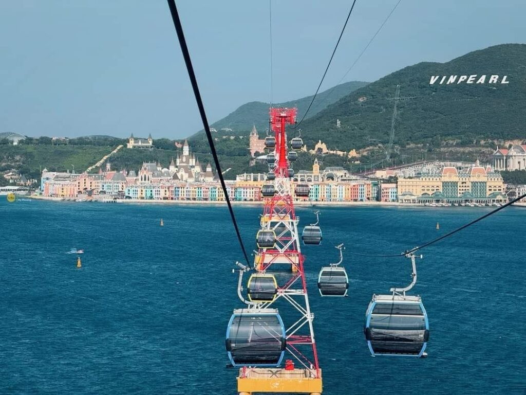 Nha Trang cable car over the sea