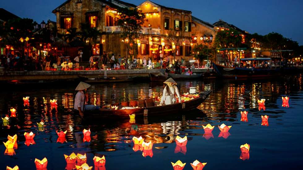 Hoi An River Lanterns Hoi An river lanterns floating on the Thu Bon River